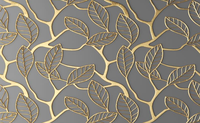 Papier peint photo personnalisé pour murs, à coller et à décoller, feuilles d'arbre dorées, salon, fond de télévision, papier peint mural créatif 3D