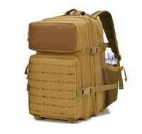 Sac à dos tactique camouflage imperméable 45L en Oxford 900D avec fermeture éclair, système Molle, porte-bouteille, pour randonnée, camping en plein air