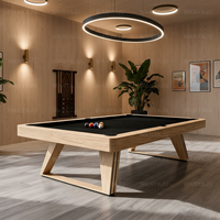 Table de billard professionnelle de luxe moderne 8ft 9ft en bois massif avec retour de balles, coussinets haute vitesse et poches en cuir, fabrication Jiujiang