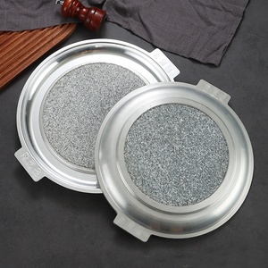 韩式不粘牛排烧烤盘烤鱼烧烤石料理盘圆形铁板烧铁板烧 - Product Image 4