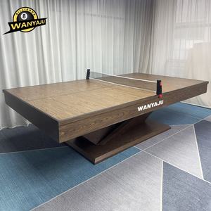 Table de <span class=keywords><strong>billard</strong></span> multi-jeux en bois massif de luxe moderne Jiujiang, personnalisable, avec options de hockey sur <span class=keywords><strong>air</strong></span> et baby-foot, en gros, à vendre - Product Image 1