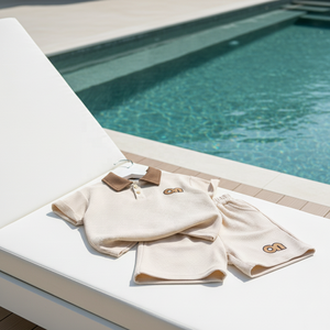 Set di Abbigliamento Sportivo Estivo di Alta Qualità per Ragazzi, Camicia Casual a Maniche Corte e Pantaloncini Stampati in Poliestere, Stile Occidentale - Product Image 3