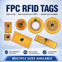 Étiquette adhésive RFID compatible avec le métal, programmable sur mesure, mini 13,56 MHz NFC FPC UHF, pour une identification intelligente