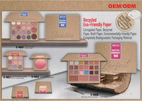 Palette de maquillage vide en carton avec miroir, personnalisable avec logo, 18 couleurs de fards à paupières + 3 couleurs de contour, fabrication directe