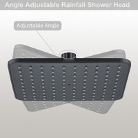 Colonne murale noire mate pour salle de bain, ensemble de douche pluie pour salle de bain tendance