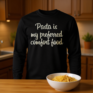 La Pasta Es Mi Comida Preferida, Camiseta de Manga Larga para Amantes del Macarrón y los Espaguetis - Product Image 3