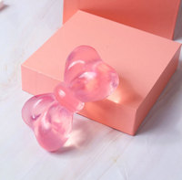 Jabón en Barra de Aceite Esencial con Lazo Rosa, Jabón Sólido Hidratante de Glicerina para Baño, para Todo Tipo de Piel
