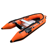 Bateau gonflable en PVC de haute qualité Bateau en caoutchouc pliable de 3.3 mètres avec un dériveur de pêche au sol en aluminium