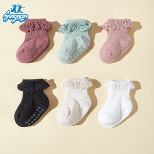 Calzini Primaverili per Bambini OEM, Nuovi, in Pizzo, Stile Principessa, 3D, Carini, in Cotone Lavorato a Maglia, Antibatterici, <span class=keywords><strong>Antiscivolo</strong></span>, Alta Qualità - Product Image 2