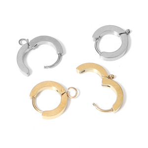 Stainless Steel Hoop <b>Earring</b> Hooks Round 18k Vacuum Gold Plated For <b>Earring</b> Making Jewelry Findings Components - Product Image 3