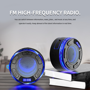 IPX6 Bathroom Bluetooth <b>Speaker</b> Waterproof Wall Mounted Portable Audio <b>Speaker</b> with RGB Light <b>LED</b> display clock function - Product Image 6