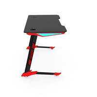 Nouveau modèle 2026 en promotion : Bureau de gaming ergonomique pliable et moderne avec éclairage RGB, surface en fibre de carbone et extensible