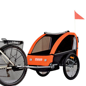 Rimorchio per Bicicletta 3 in 1 Pieghevole, Passeggino Jogger, Carrozzina per Bambini con Sistema di Ammortizzazione, Pneumatici in Gomma Regolabili - Product Image 4