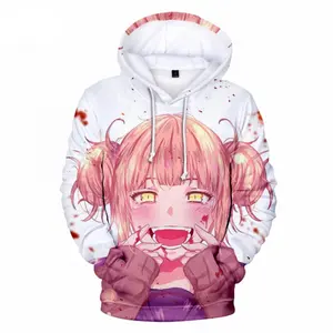 2023 Anime Jepang Himiko Toga 3D dicetak Hoodie Sweatshirt pria wanita Fashion kasual Pullover My Hero Academia Hoodie lucu