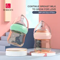 Perlengkapan Makan Grosir Bebas BPA Desain Kustom Leher Lebar Bayi Baru Lahir PPSU Botol Susu