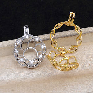 ตัวจับจี้ดอกทานตะวันเงินแท้ 925 สำหรับทำเครื่องประดับมุก แบบโปร่ง ผลิตภัณฑ์กึ่งสำเร็จรูป ขนาด 6 มม. และ 16 มม. - Product Image 2