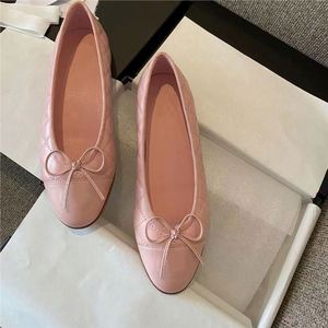 Chaussures plates à talon bas pour femmes, avec nœud papillon, neuves, de haute qualité, style ballerines, bout rond, talon noir, petites chaussures en cuir - Product Image 6
