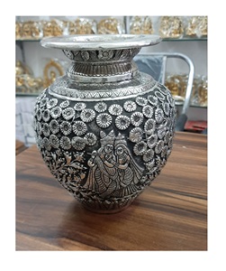 Vase à fleurs en métal au design moderne, taille et couleur personnalisées pour la décoration de la maison, vase de sol à tendance récente - Product Image 4