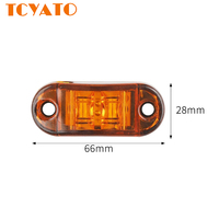 Ampoules LED TCYATO pour voitures, feux de signalisation à diode 12V/24V, accessoire pour camion, feux de gabarit latéraux de remorque, forme ovale
