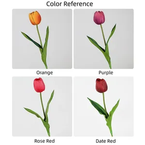 Tulipán Artificial de PU de 19.7 Pulgadas (Tulipán en Forma de Huevo) - Flor Artificial Suave al Tacto para Ramos de <span class=keywords><strong>Boda</strong></span> y Decoración, Venta al por Mayor por el Fabricante - Product Image 3