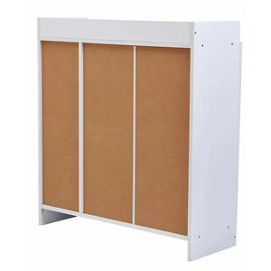 <span class=keywords><strong>Meuble</strong></span> de rangement pour <span class=keywords><strong>chaussures</strong></span> en bois <span class=keywords><strong>blanc</strong></span> au <span class=keywords><strong>design</strong></span> contemporain avec porte <span class=keywords><strong>à</strong></span> charnières, gain de place, autoportant - Product Image 6