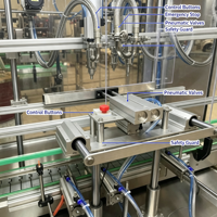 Straight Type Magnetic Pump Bottling Equipment Touch Screen Control 100-2000ml Viscous Material Automatic Filling Line
