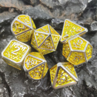 Jeu de dés UDIXI DND, jeu de dés pour Donjons et Dragons, 7 dés en métal, en vente, dés de jeu de société