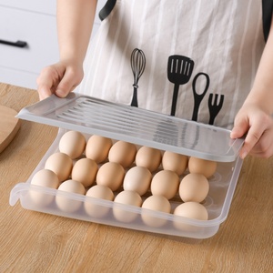 Plastic Auto Egg Roll Scrolling <b>Storage</b> Holder <b>Box</b> Tray Rack Containers Kitchen Automatic Roller for Refrigerator Egg Wrapper - Product Image 6