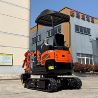 LIVRAISON GRATUITE Mini-excavatrice 1,5 tonne avec moteur Kubota, nouvelle pelle sur chenilles en acier, excavatrice compacte agricole 1 tonne 2 tonnes à vendre