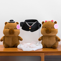 Vente chaude Couple Capybara En Peluche Mignon Ludique Capybara Portant Robe De Mariée Animal En Peluche Jouet