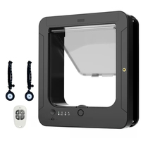 Porte Intelligente pour Animaux de Compagnie avec Capteur de Collier RFID, Contrôle par Application, Verrouillage à 4 Voies, Porte Automatique pour Chats et Chiens en ABS