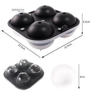 Hot Sale Custom Silicone <b>Mini</b> Ice Mold Ball Maker Mold Portable Eco Friendly Reusable Eco-Friendly Ice Sphere Tray - Product Image 2