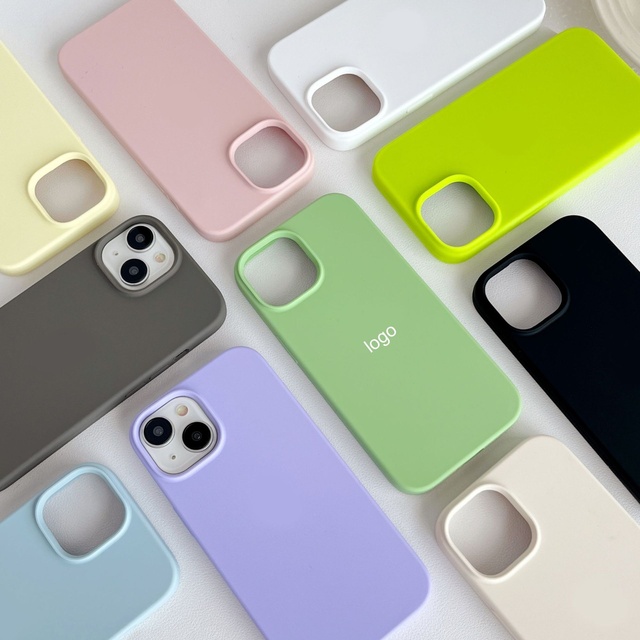 SHT High-End All-Inclusive Liquid Silicone Mobile Phone Case for Phone 14 Pro Max Pure Color Protective Cover