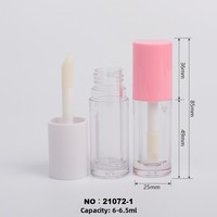 Tube de brillant à lèvres en plastique avec grand applicateur 6-6,5 ml, tube vide pour gloss, vente chaude transfrontalière, impression de logo, en stock, livraison gratuite