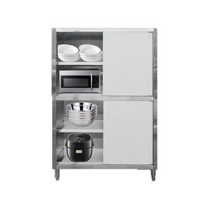 ตู้ครัวสแตนเลส304พร้อมประกอบสไตล์โมเดิร์นพร้อมฐานอ่างล้างจานสำหรับใช้ในเชิงพาณิชย์ที่บ้าน - Product Image 2