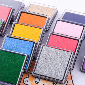 Usine directe Mini tampon encreur en plastique coloré maternelle doigt peinture outil de frottement petit tampon encreur matériaux pour usage de bureau - Product Image 2