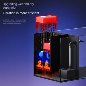 BG-38815 de croissance barbare 2025 nouveau réservoir de flux de bureau filtre latéral en <span class=keywords><strong>verre</strong></span> Ultra-blanc auto-circulation aménagement paysager écologique - Product Image 2