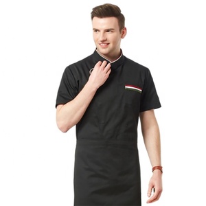 SunYue Professionnel Noir Coton Vestes de Cuisine Restaurant Cuisinier Uniforme Conception Classique Manteau de <span class=keywords><strong>Chef</strong></span> - Product Image 3