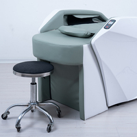 Lit de lavage capillaire 4D avec massage robotisé par airbag à gravité zéro, unité de lavage électrique inclinable pour salon
