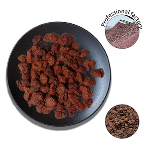 Precio de fábrica Venta barata Gránulos de rocas volcánicas Rojas negras naturales para purificación de agua de paisajismo de jardín - Product Image 3