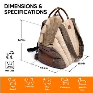 Sac de transport pour chien portable ODM, sac de transport pour animaux de compagnie personnalisé, sangle de sécurité, doublure amovible et lavable, isolé et respirant pour les petits animaux - Product Image 2