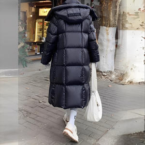 Abrigo Largo de Plumón de Color Sólido para Hombre, Abrigo de Invierno Grueso y Cálido con Bolsillos con Cremallera y Decoración - Product Image 5