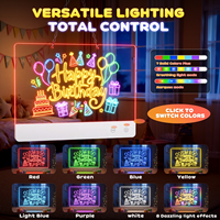 Tableau de dessin LED en acrylique DW52 OEM ODM, 7 couleurs, lumière, DIY, effaçable, tableau de messages, jouet éducatif pour enfants, cadeau