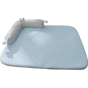 New pet dry pad big eye monster pet cooling pad 2024 breathable cool small dog spring summer pet cooling mat dog pad