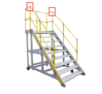 Escalier mobile en aluminium de plate-forme d'étape d'assemblage modulaire personnalisable