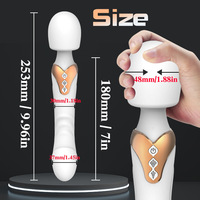 Leistungsstarker AV-Vibrator für Frauen, USB-Aufladbar, Doppelmotoren, Wasserdicht, Klitoris- und G-Punkt-Stimulation, Vagina-Massagegerät