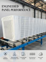 Atap Tahan Api Ramah Lingkungan dari Wol Mineral Berlapis Logam Tahan Air untuk Bangunan Modular dan Gudang Pendingin