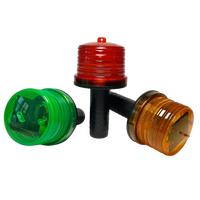 Phare de signalisation solaire pour cône de circulation, en ABS, avec lumière LED d'avertissement, pour barricade et cône routier, balise de sécurité clignotante