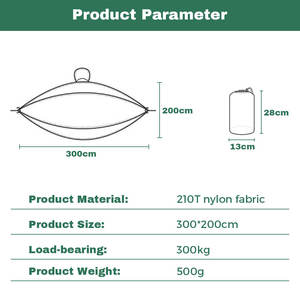 आउटडोर सबसे सस्ता हल्का और त्वरित सुखाने डबल रंग फोल्डेबल स्टोरेज हैममॉक - Product Image 3