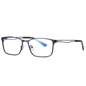 EW-gafas de lectura para ordenador, lentes unisex con marco de metal y bloqueo de luz azul